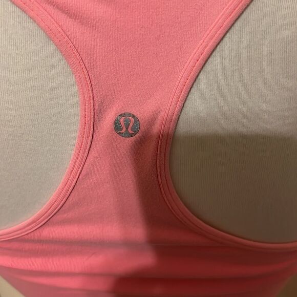 Lululemon Cool Racerback Reversible Coral Pink Tank Top FLAW - Picture 4 of 9